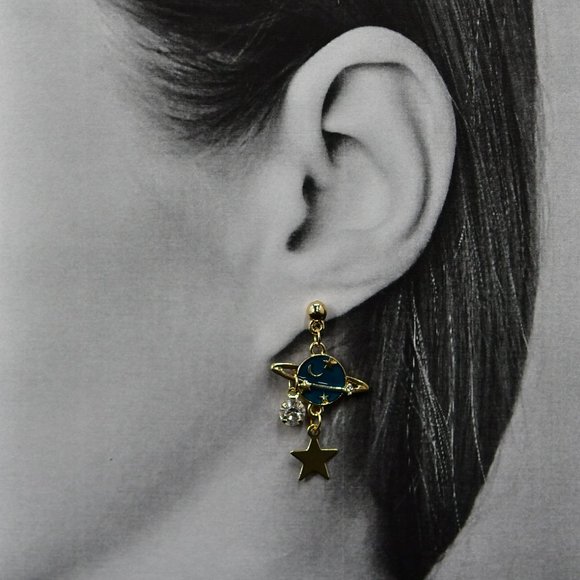 Planet cosmic star earrings - Picture 2 of 2